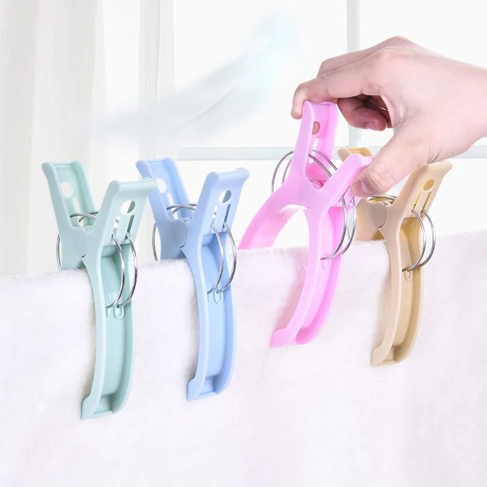 6Pcs Premium Rust Resistant Plastic Clothespins Extra Strong Clamp Hold Clothes Securely in Windy Weather Drying Hanging Clips