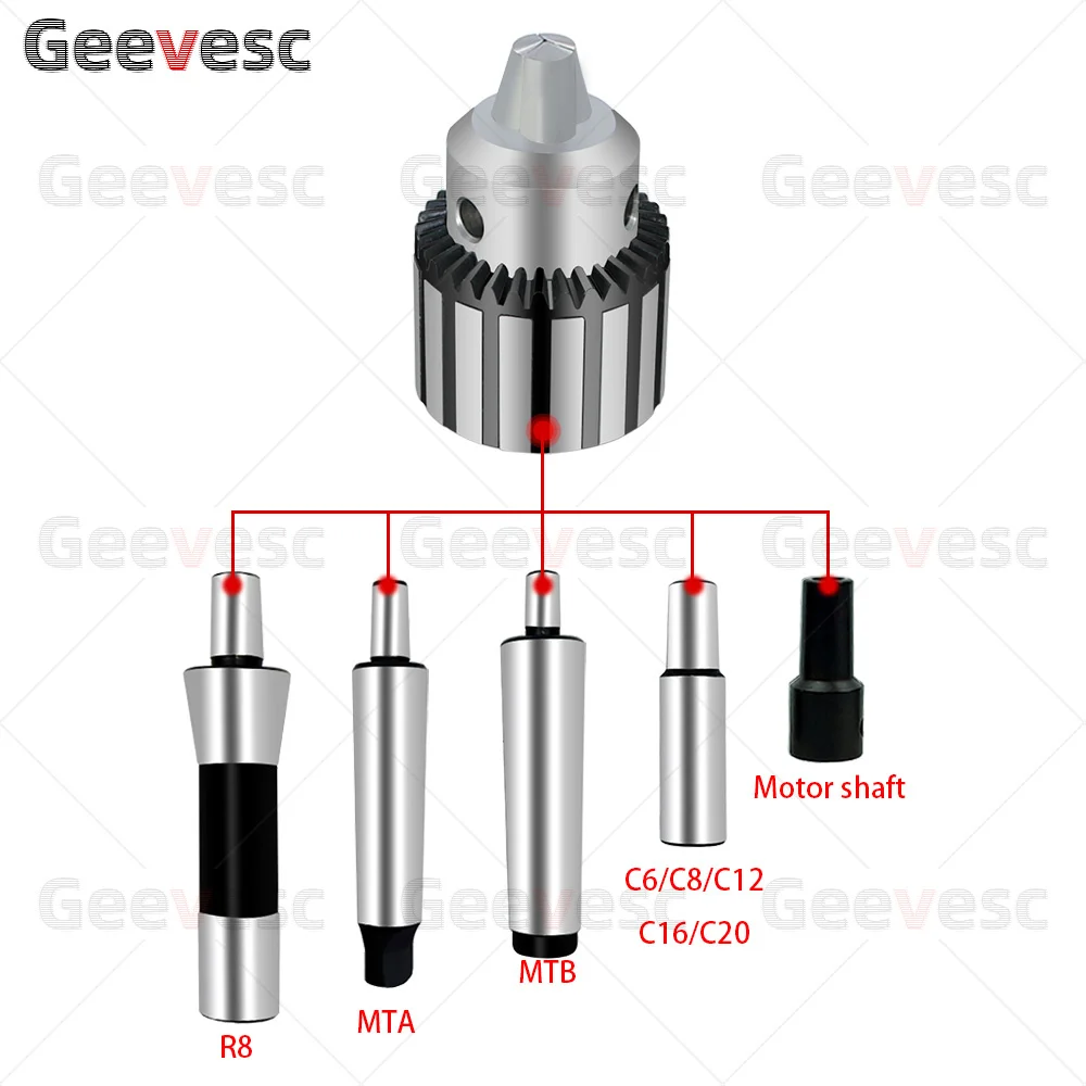 Portabrocas pesado B10 B12 B16 B18 B22, fresadora de agujero cónico, herramienta de perforación CNC con sujeción de rotación de nivel Industrial