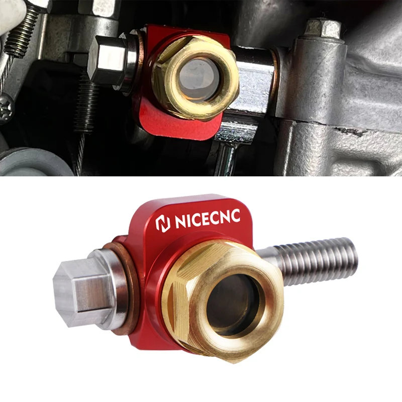 NICECNC Banjo Bolt Oil Sight Glass For Honda XR650L XR600R 1985-2023  Aluminum Banjo Bolts Washers Ensure Adequate Lubrication