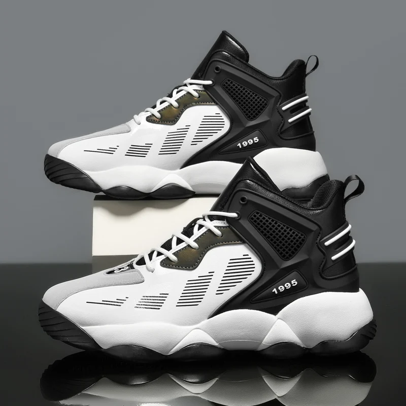 

Men's Basketball Shoes Breathable Cushioning Non-Slip Wearable Runing Shoes Gym Training Athletic Basketball Sneakers for Women