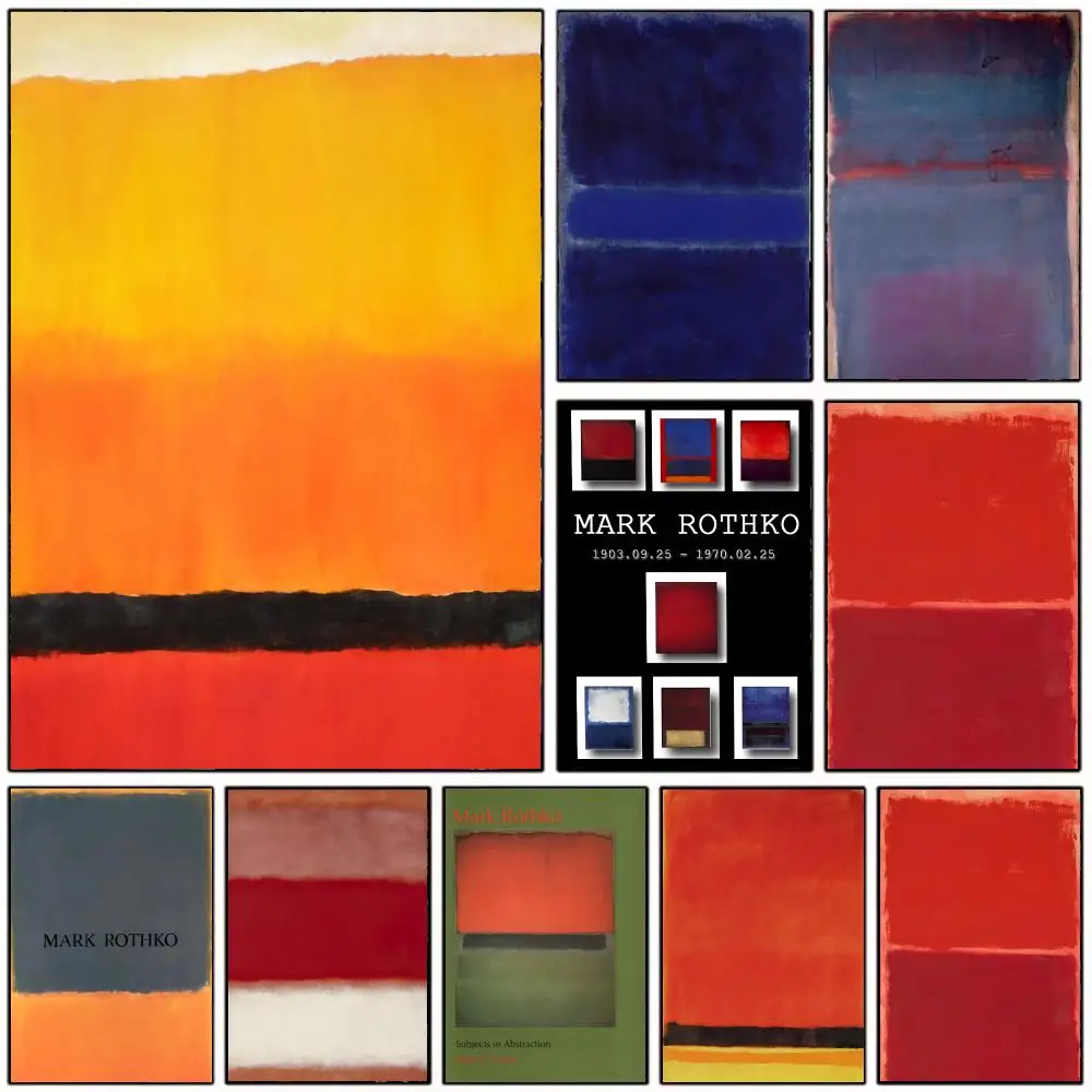 Mark Rothko Classic Vintage Poster Wall Art Print Decorative Mural Home Decor Gift Unframed