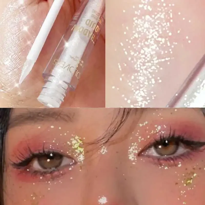 1Pcs Eyeshadow Shimmer and Shiny Waterproof Sequins Liquid Glitter Highlighter Eyeliner Eye Liner Pen Party Makeup Cosmetic