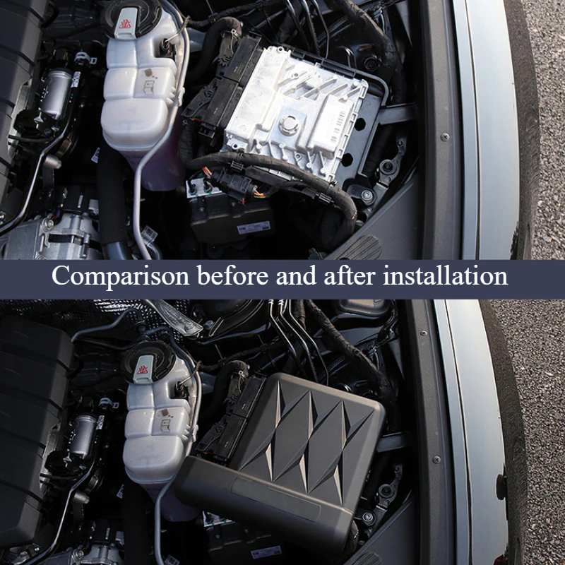 For Audi Q5LA4LA5A6LA7LA7 Car Engine Computer Protective Cover Modification Upgrade Waterproof Dustproof Decorative Accessories