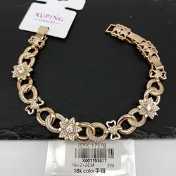 Xuping Jewelry New Arrival Fashion Gold Color Hoop Crystal Earrings for Women Girl Party Gift