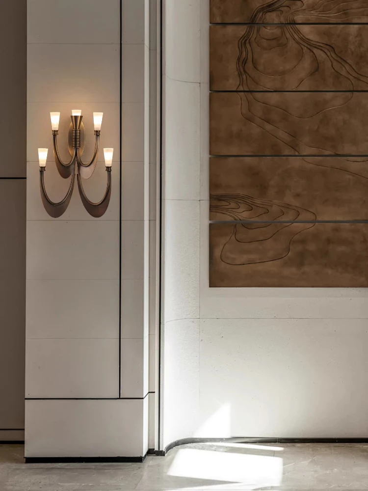 Italian luxury bedroom wall lamp designer villa living room background wall corridor staircase hotel bedside lamp