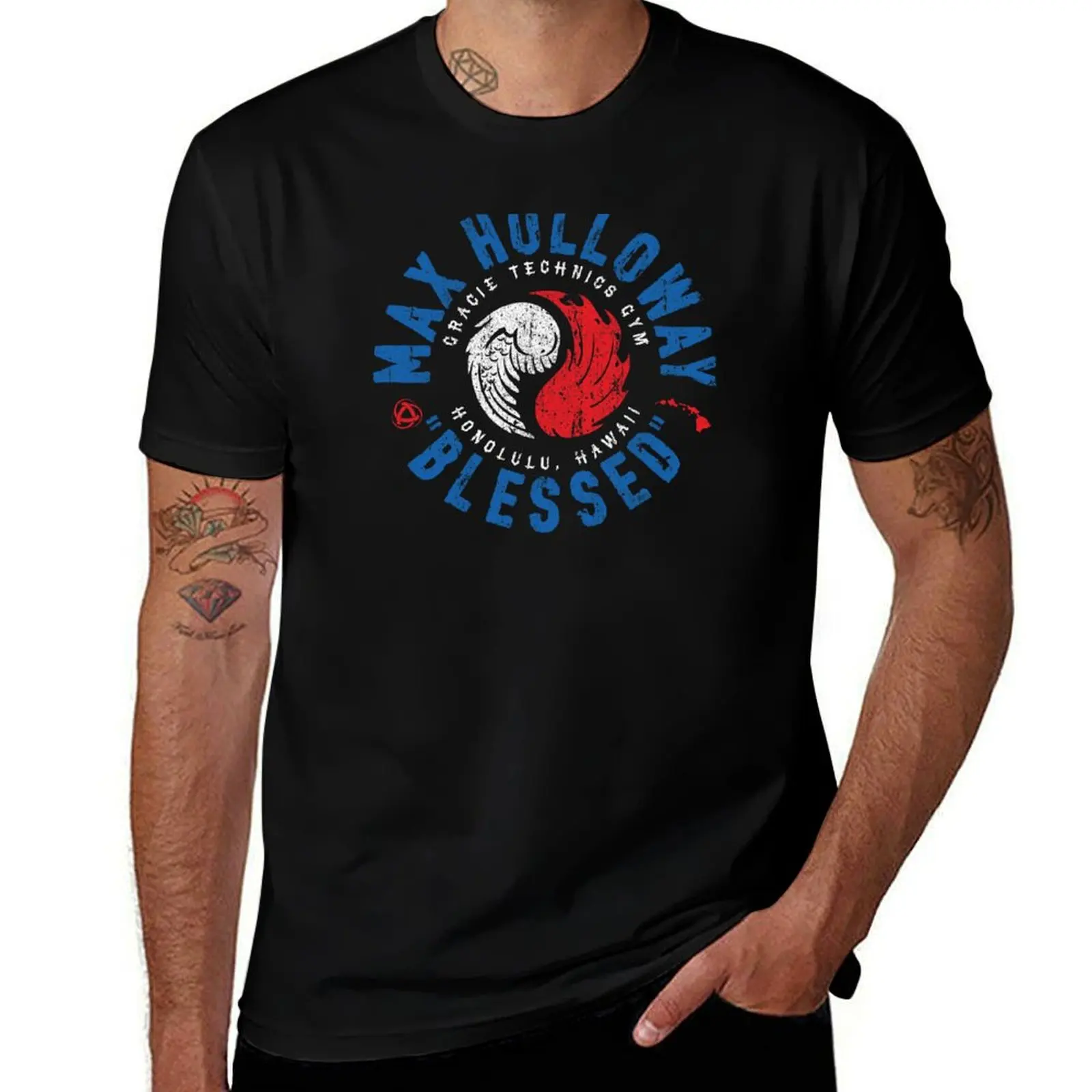 Max Blessed Holloway T-Shirt Work Basic Short Sleeve Top T-Shirt