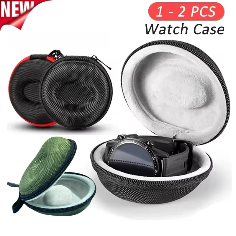 1-2PCPortable EVA Single Watch Travel Case Watch Storage Organizer Box Shock And Lmpact-Resistant for Wristwatches Smart Watches