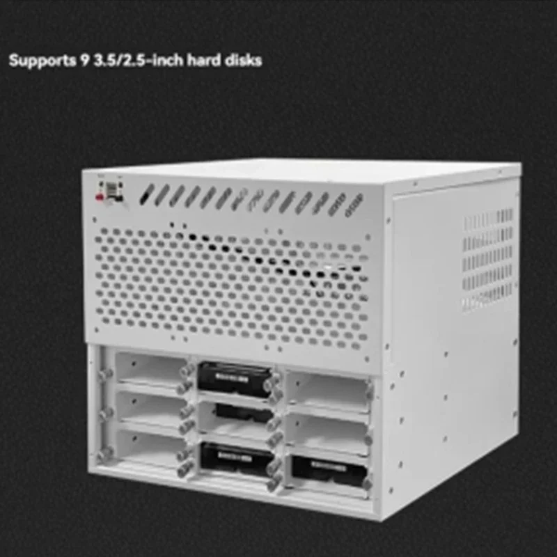 Upgrade 9-disk NAS Chassis Multi-disk ATX Power Supply MATX Motherboard Full-height File Storage Cloud Server