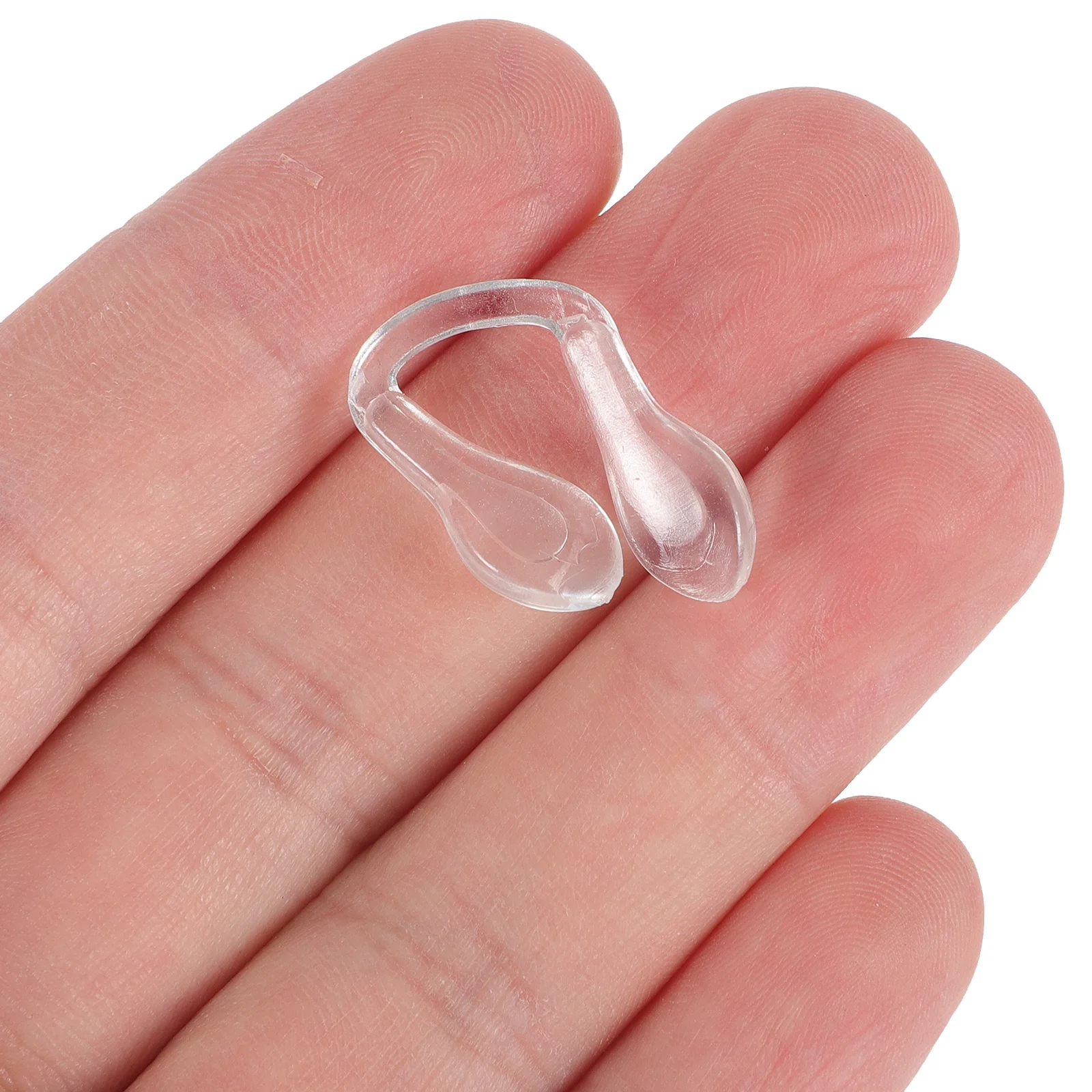 

4Pcs Eyeglass Nose Pads Soft Silicone Nose Cushion for Glasses No Pain No Marks Full Frame Sunglasses Compatible