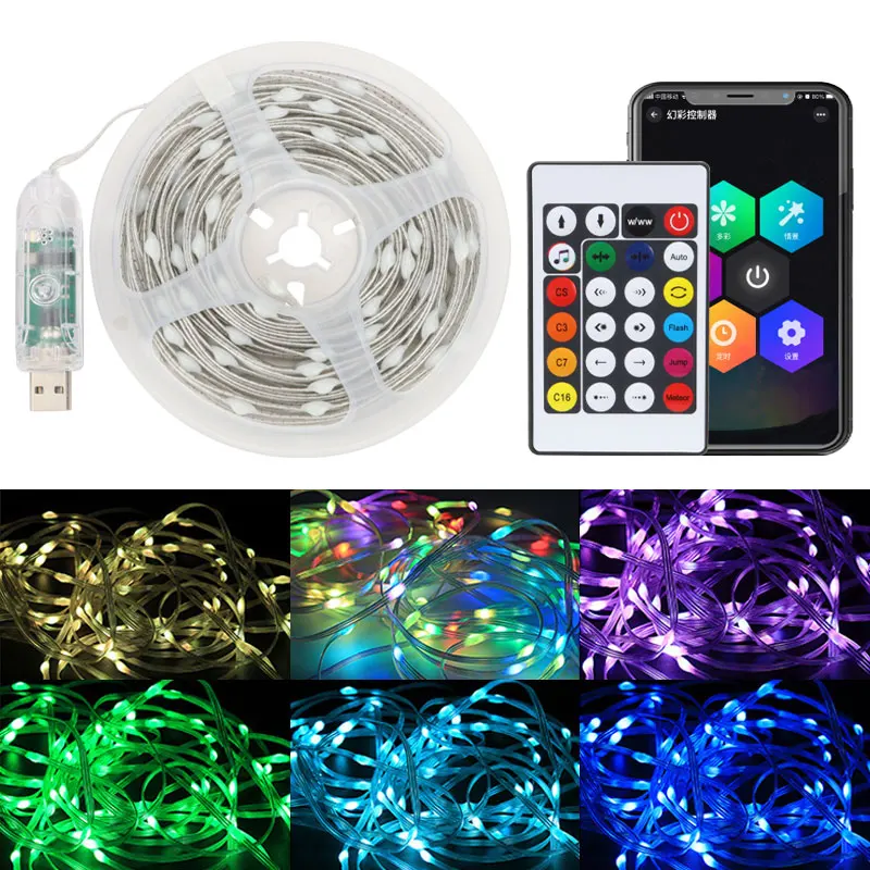 

10m RGB Neon Led Strip Lights Remote App Control for PC Gaming Room Home Curtains Bedroom Auto Interior Decoration