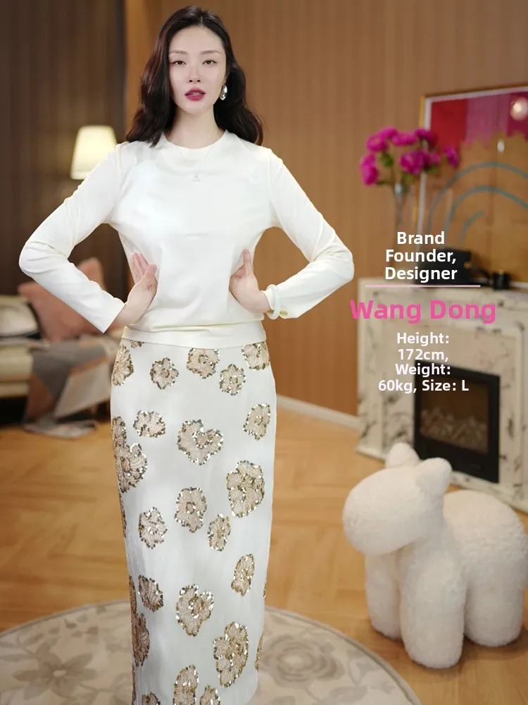 

Базовая универсальная футболка Long Sve round Ne Slim Fit, простая повседневная женская футболка из смеси шелка из хлопка и модала