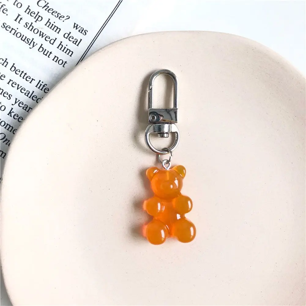 

Original Couple Earphone Cover Candy Color Gummy Bear Animal Fashion Accessories Key Ring Jewelry Key Chain