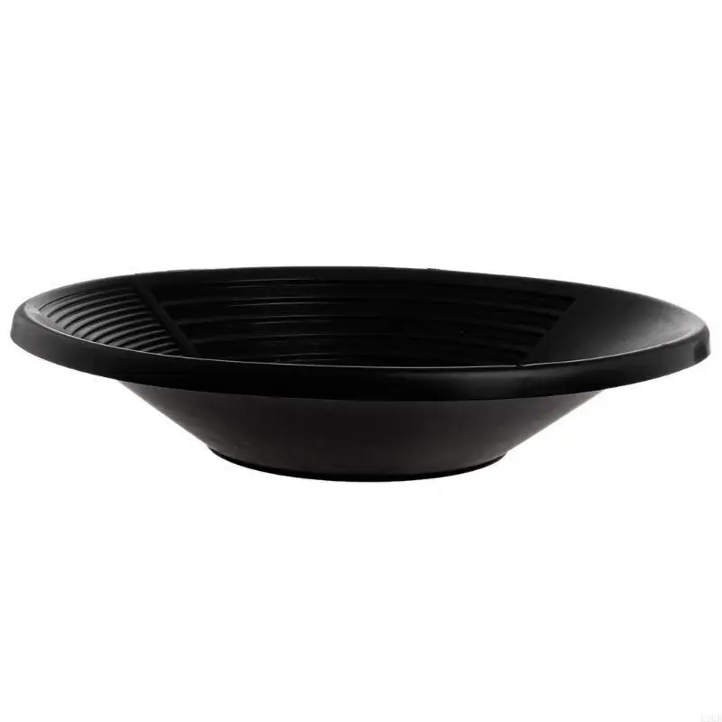 Wear resistant and drop resistant thick plastic gold pan Gold Pan with Dual Riffles for Gold Prospecting Black Durable Outdoor