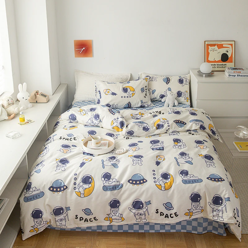 

kids cotton bedding set with cartoon characters toddler bedding set 2022