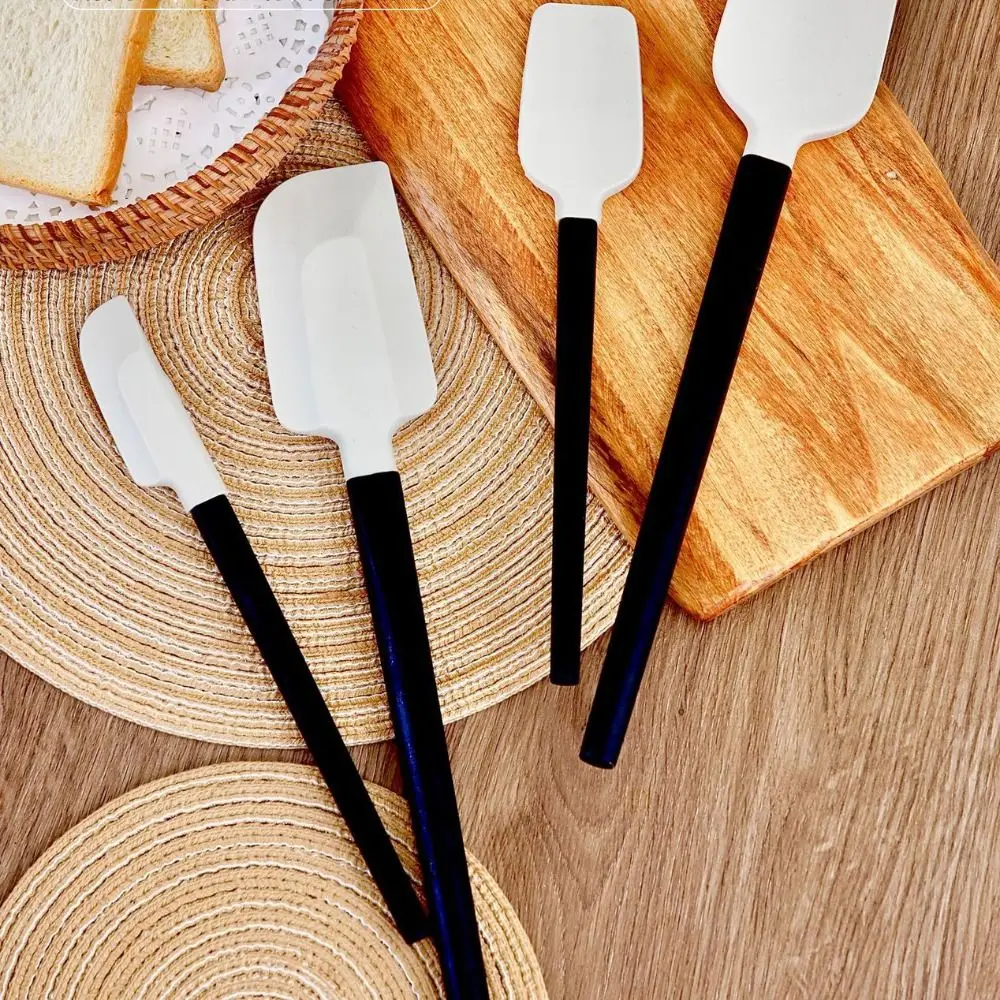 Non-Stick Cooking Silicone Cream Spatula Heat Resistant Soft Baking Scraper Long Handle Portable Pastry Blenders Kitchen