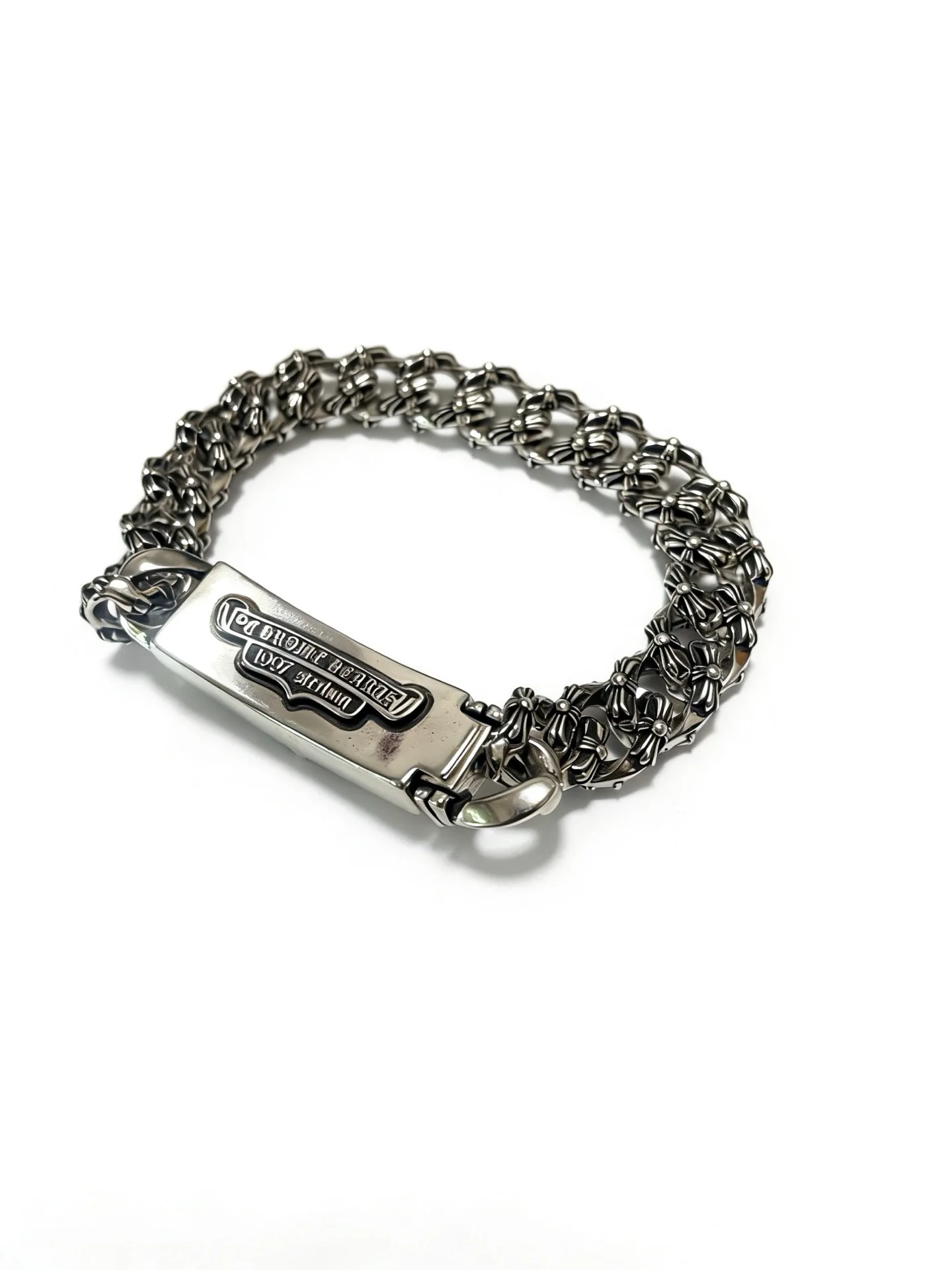 S925 sterling silver retro old sword bracelet simple trend versatile couple European and American personalized hand CH jewelry view 5