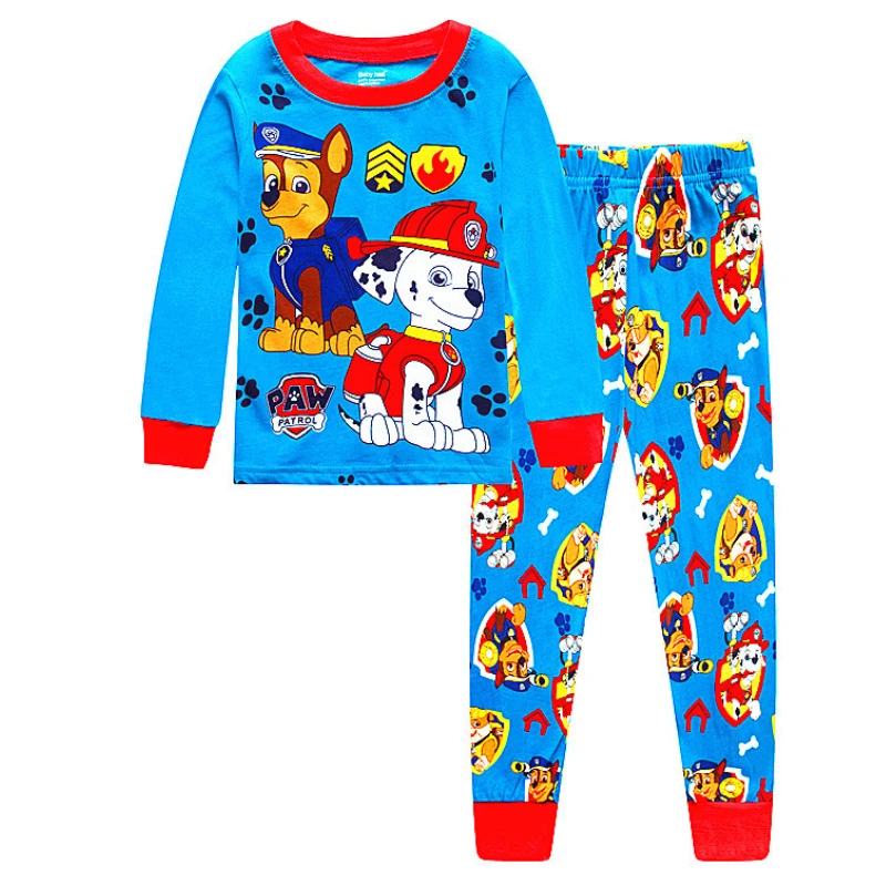 Kinder PAW Patrol Frühling Herbst Langarm Jungen Kleidungssets Kinderpyjamas Mädchen Cartoon Schlafanzug Set Hauskleidung 2-teilig