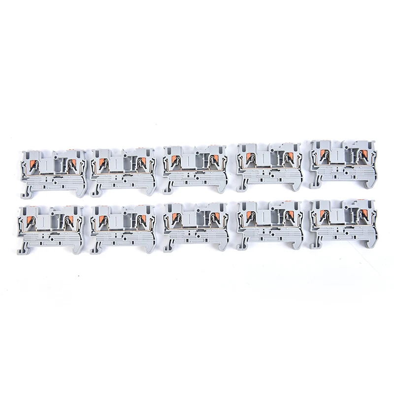 10 stücke din rail klemmen blöcke pt-2,5 feder schrauben los einschieben