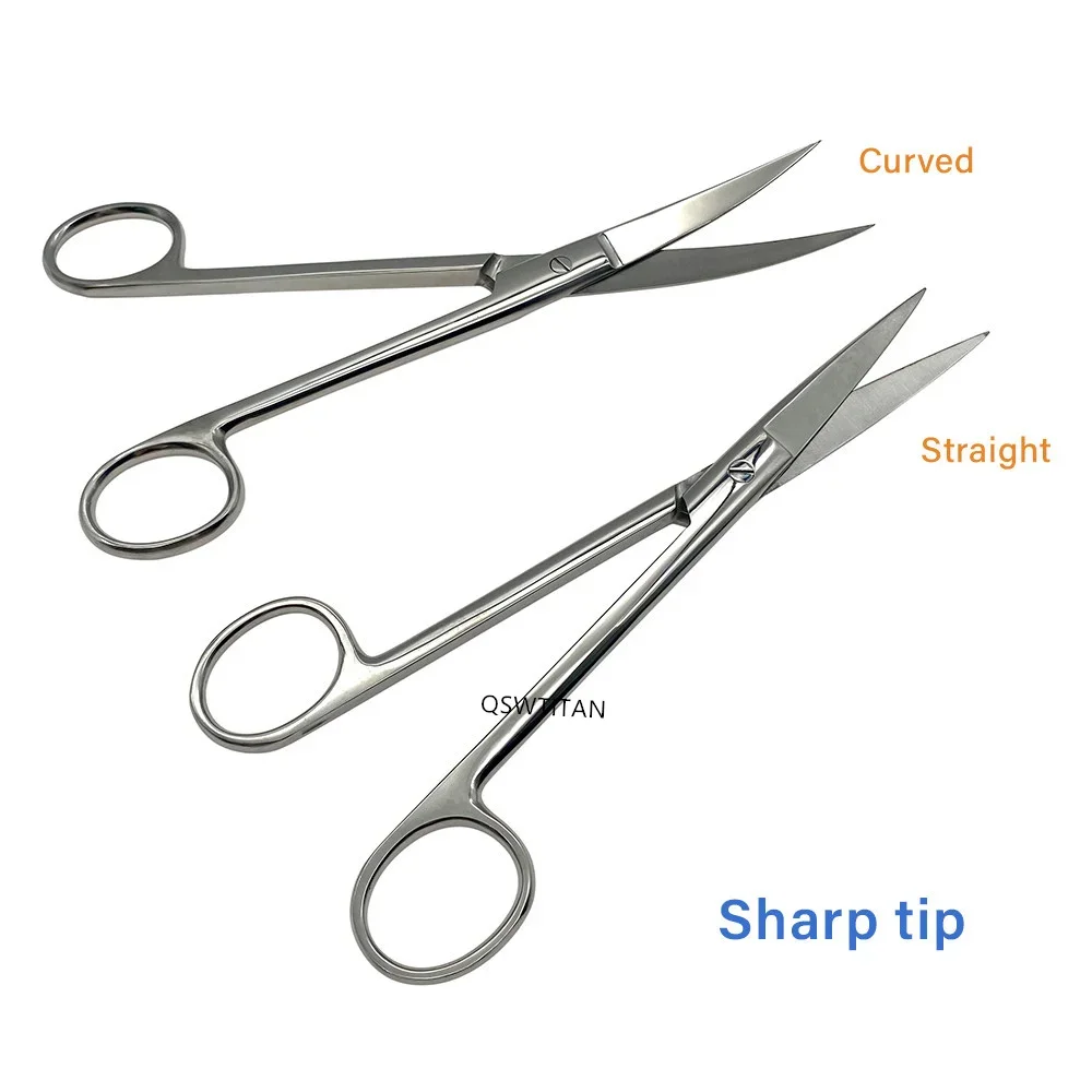 Medical Surgery Surgical Scissors Stainless Steel Tissue Tool Ophthalmic Suture Removal Straight Curved Sharp tip 10cm-24cm