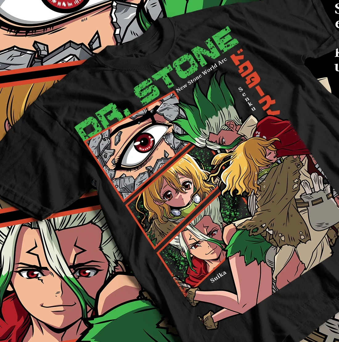 Camiseta Dr. Stone Senku Ishigami, Anime Manga Taiju Oki Ryusui, Camiseta de Regalo