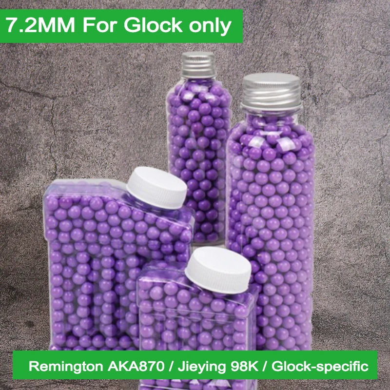 

Шарики BB QQ 7.2 мм, фиолетовые, безопасные, для игрушечного пистолета Remington AKA870 Jieying 98K, аксессуары