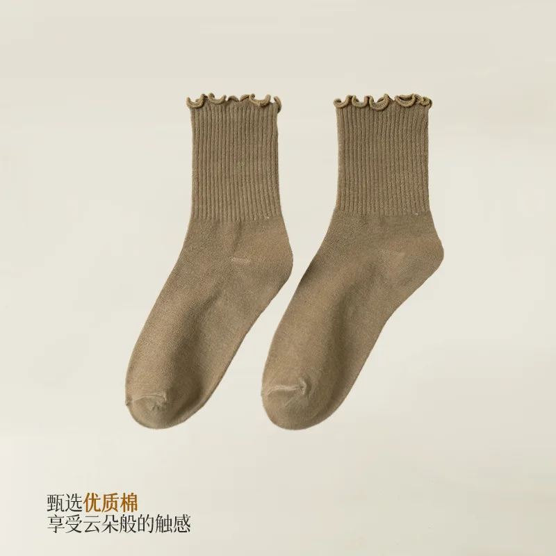 JIAYAN 2025 Ummer Mulheres Meias de Renda Novo Tubo Médio Desodorante Fino Antiderrapante Absorvente de Suor Meias Femininas