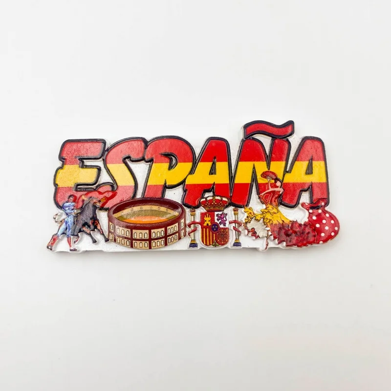 

Spain Travel Souvenirs Creative Letter Resin Three-Dimensional Magnet Decorations Accompanying Gift Refrigerator Stickers