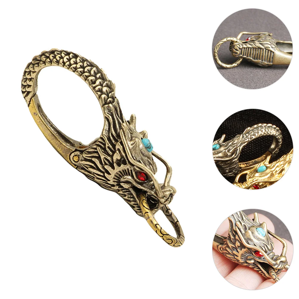 Faucet Keychain Belt Buckle Dragon-head Ring Retro Holder Waist Brass Practical