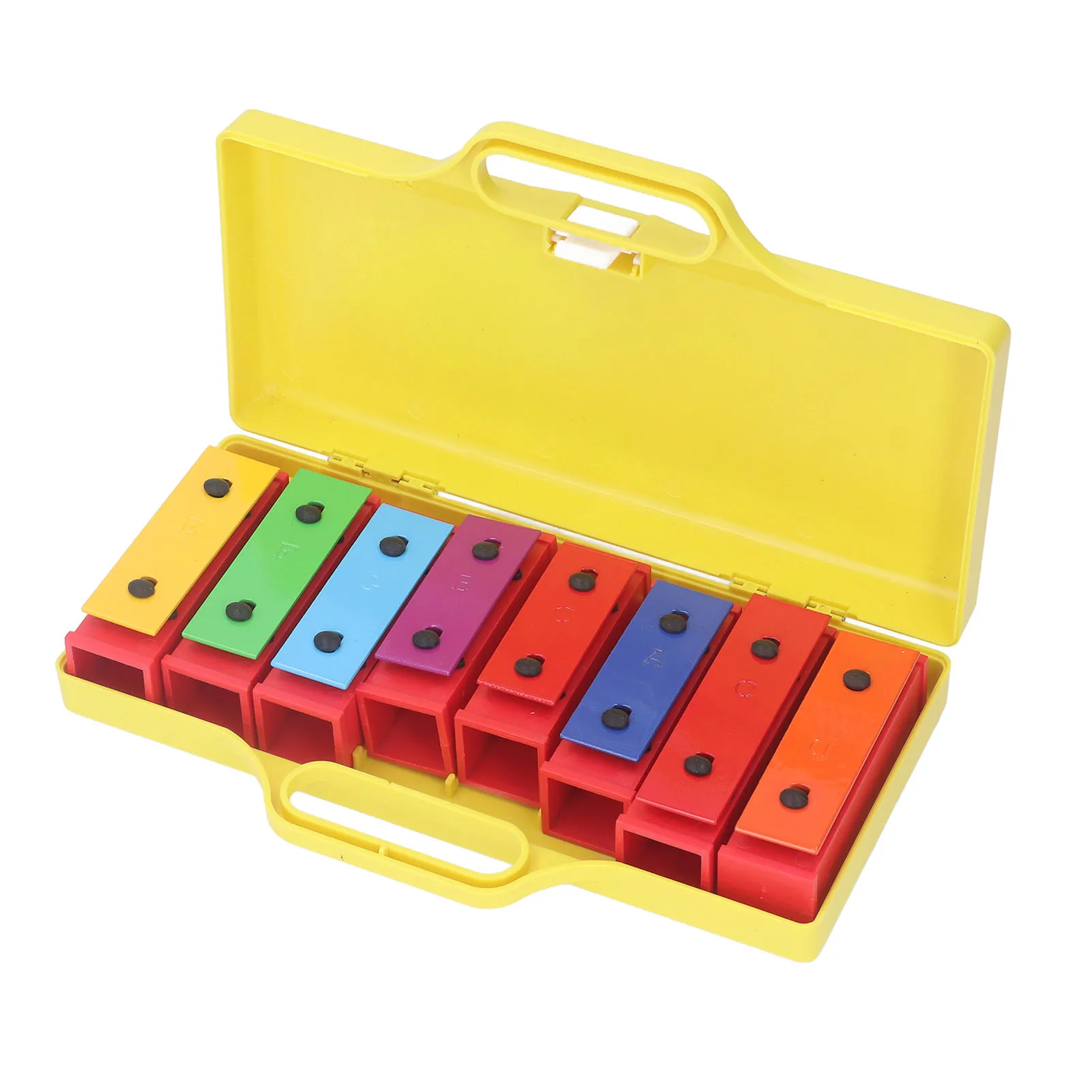 ZK30 8 Note campane risonatore colorate con custodia piastre rimovibili custodia in plastica strumento a percussione martello giocattolo musicale per bambini