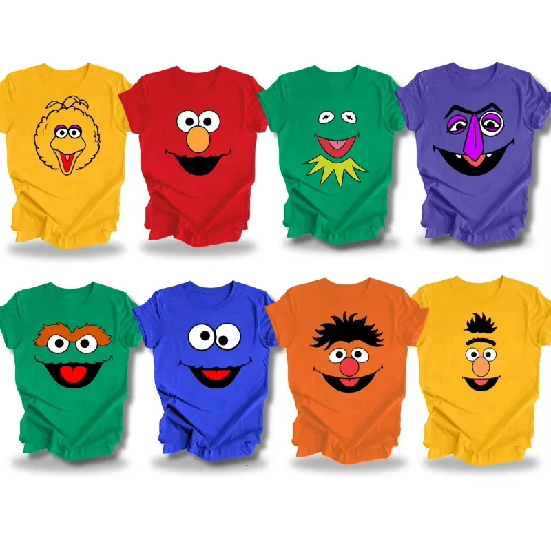 Halloween costume commemorative print daily T-shirt cartoon character T-shirt | family T-shirt | makeup ball T-shirt