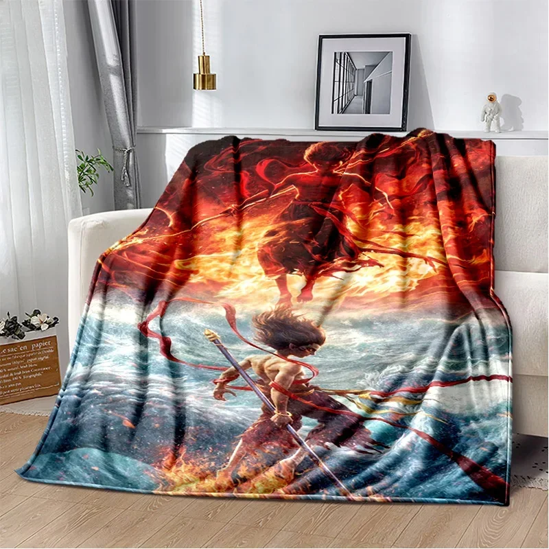 Nezha Flannel Office, Office, Bed, Student Nap Blanket Winter Air-conditioned Sofa Nap Shawl Picnic Blanket