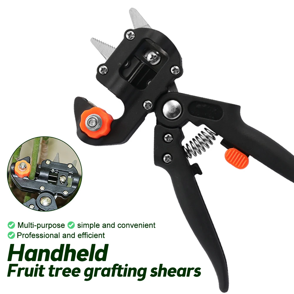 

1Set Grafting Pruner Garden Grafting Tool Professional Branch Cutter Fruit Tree Scissor SK5 Double-Edged Cutting Blades