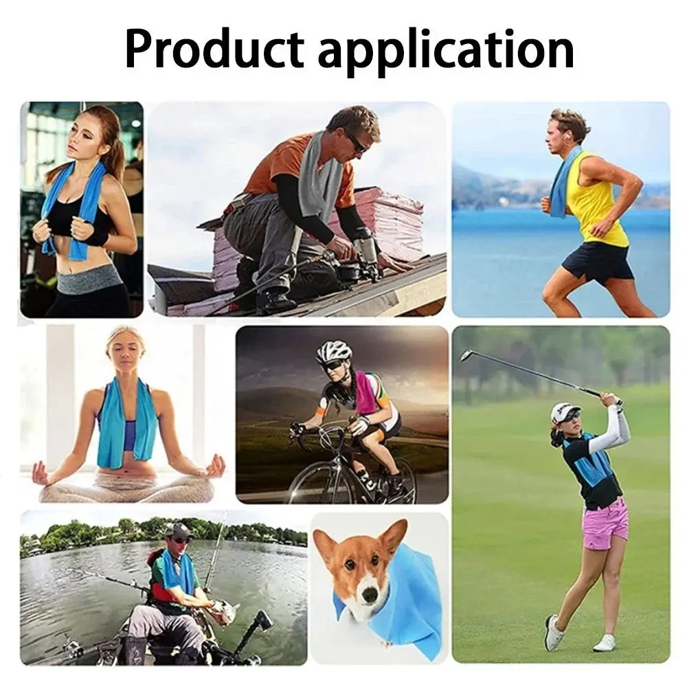 Portable Microfiber Quick Dry Towel Silica Gel Quick-Dry Cool Towel Lightweight Fitness Towel Fitness