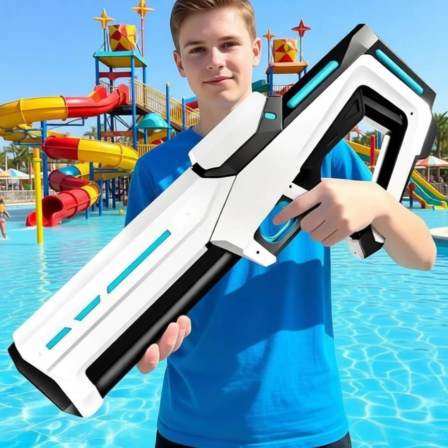 Adults Rechargeable Electric Water Guns Children Powerful Shooting Automatic Absorb Water Blasters Outdoor Pool Toys for Kids