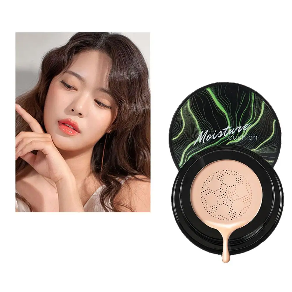 Krim BB Cushion kepala jamur, Concealer Kendali minyak, pemutih rias tahan air tembus udara U7P8