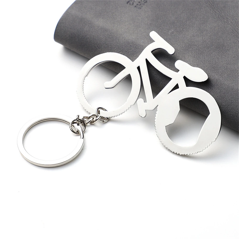 1pc Creative Bicycle Keychain Portable Metal Bike Shaped Beer Bottle Opener Key Rings For Cycling Enthusiasts Men Gifts Bar Tool