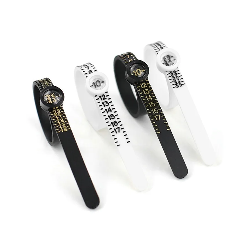 Adjustable Ring Sizer with Magnifier Reusable Finger Measuring Tool Supports US/UK/EU Sizes for Accurate Jewelry Sizing Fitting