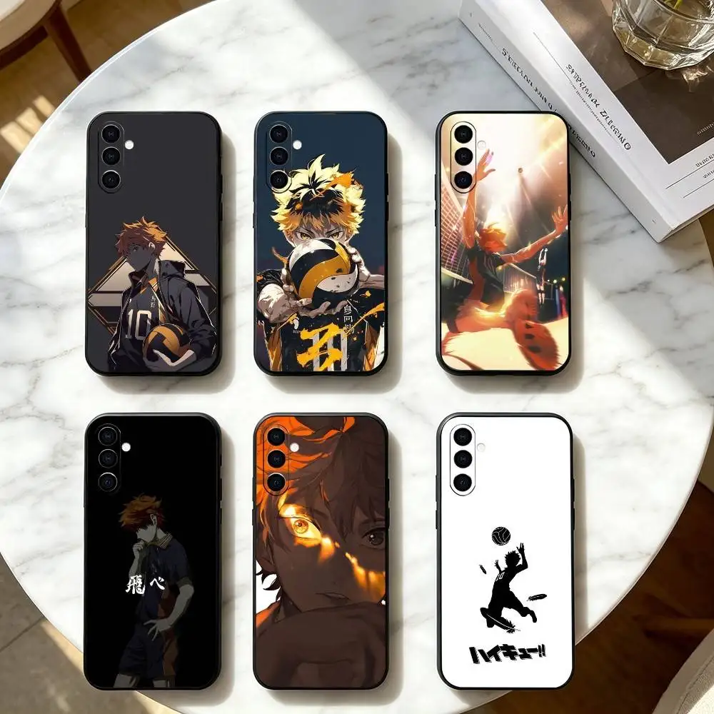 

Hinata Shoyo H-Haikyuu Anime Phone Case For Samsung Galaxy A73,A72,A71,A70,A53,A52,A51,Others Soft Black Cover