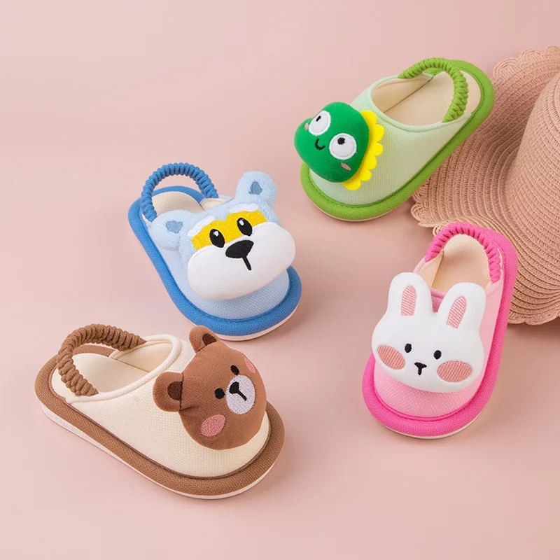 

Children Cartoon Slipper Soft Autumn Winter Warm Princess Boy Girl Non-slip Indoor Home Bedroom Kid Comfortable Indoor Slipper