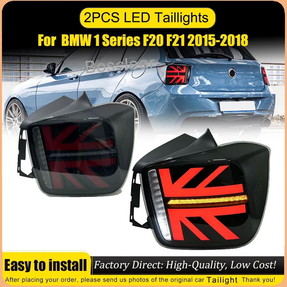 New LED Taillights Dual Color Black&White Red&Black Plug&Play Rear Lamp For BMW 1 Series F20 2011-2014 Replacement Tail Lampss