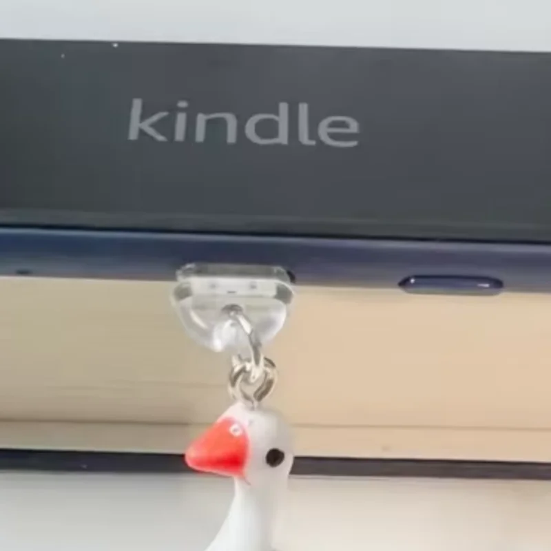 Porch Goose Kindle Dust Plug Charm, Phone Charm for IPhone, Cute Charm, Dainty Charm handmade Y2k jewely Phone Accessories