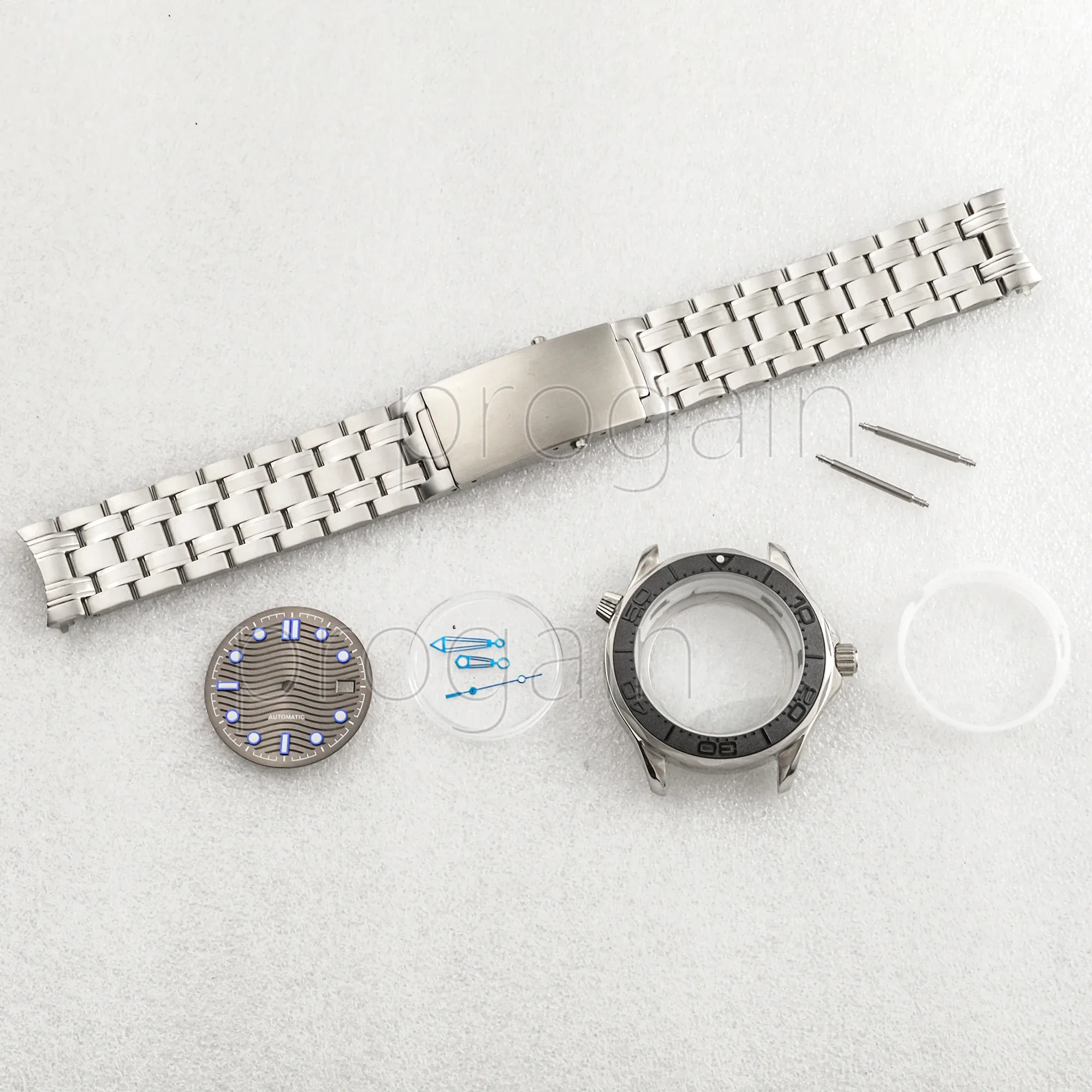 Seamaster 300 Watch Case Strap Dial Pointers Stainless Steel Waterproof Parts fit NH35 Automatic Movement watch Accessories