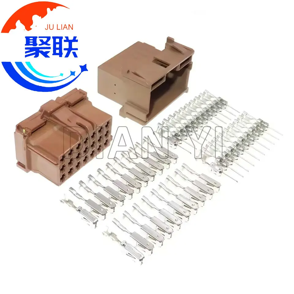 1Set 21Pin AC Assembly Car Unsealed Socket with Terminal 967635-1 1-967630-1 8-968975-1 Automobile Wire Harness Connector