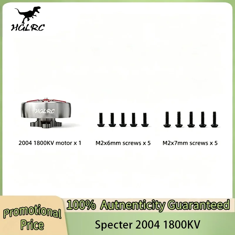 

HGLRC SPECTER 2004 1800KV 4-6S Brushless Motor, for 3.5" Cinewhoop 5" Long Range FPV Drone DIY Parts