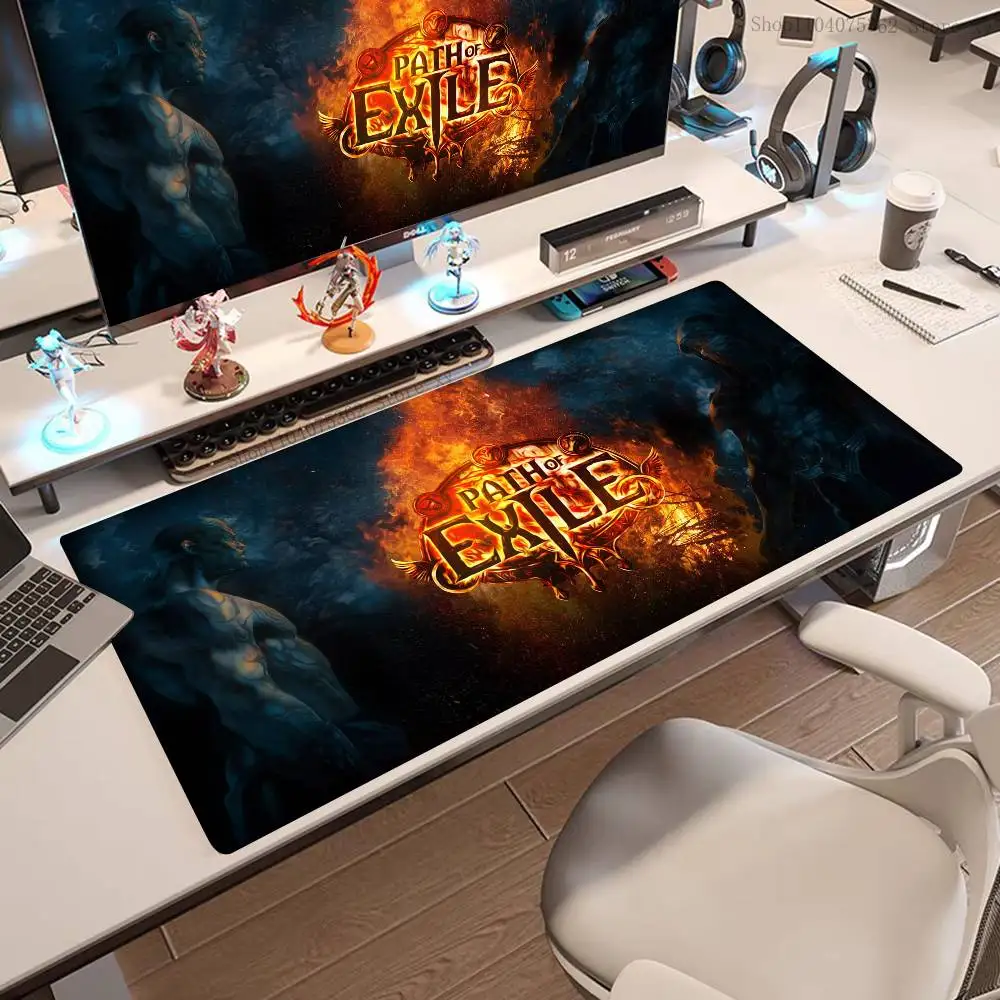 Game P-Path Of Exile 2 Mouse Pad Large Gaming Keyboard Mat LockEdge Rubber Computer Office Accessories