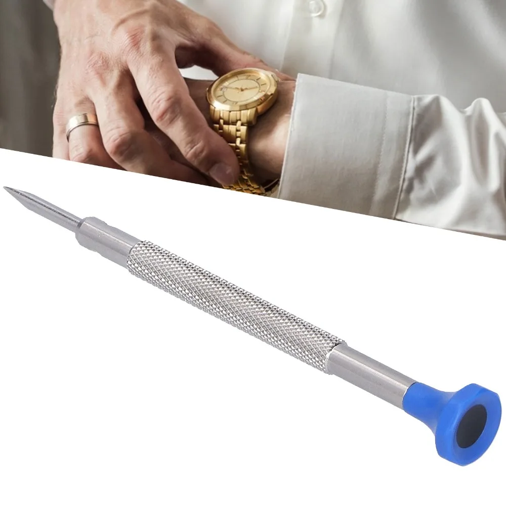 Stainless Steel Slot Screwdriver Anti Slip Knurled Handle One Word Watch Repair Tool Watch Screwdriver Watch Maintenance