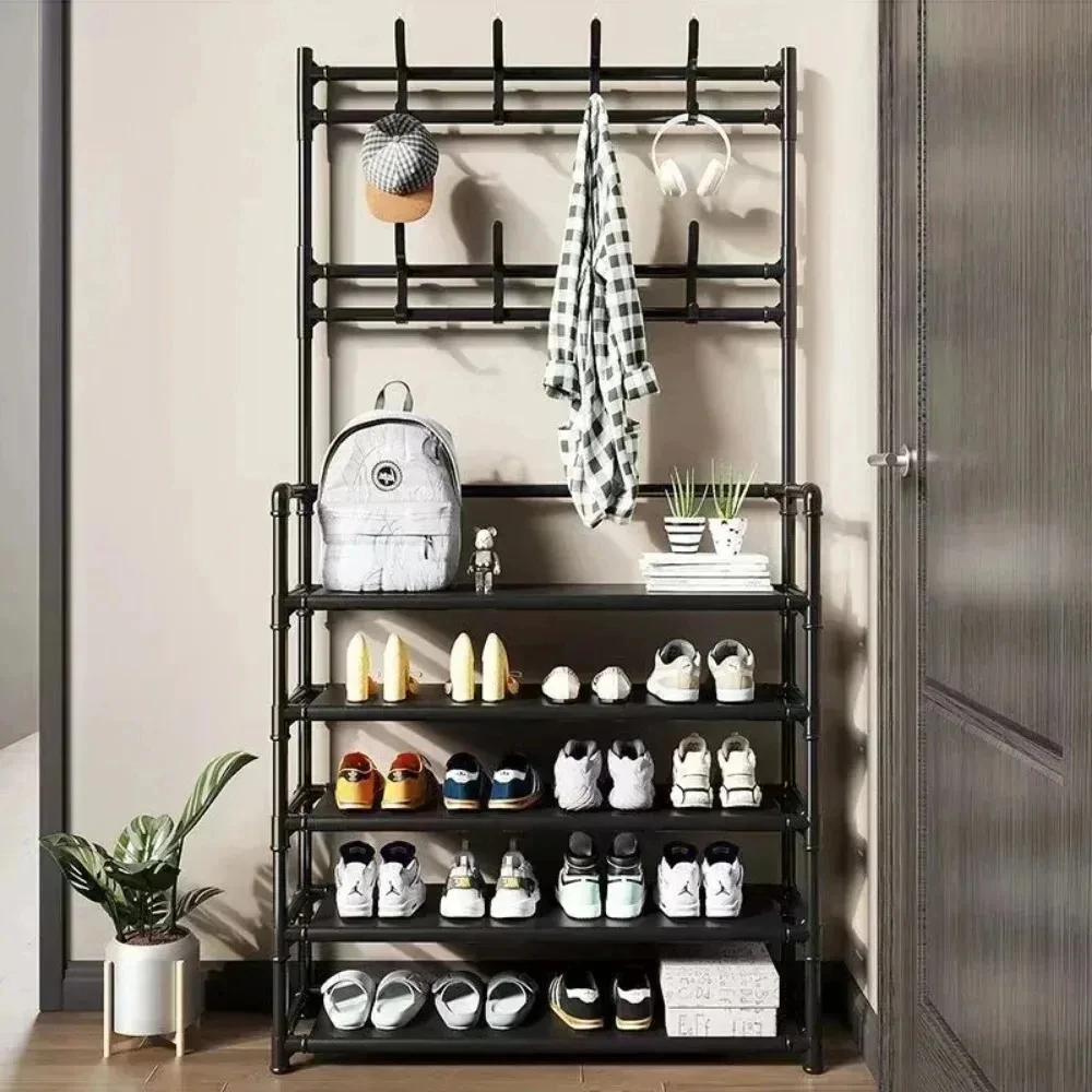 Multi-Layer Shoe Racks Organizer Doorway DIY Hat And Shoes Shelf Simple Floor-Standing Clothes Hanger Living Room Storage Racks