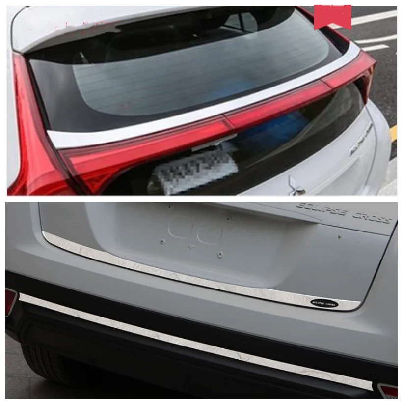 For Mitsubishi Eclipse Cross 2018 - 2022 Accessories Molding Upper Tailgate Door Strip Accent Garnish Styling Rear Trunk Tail