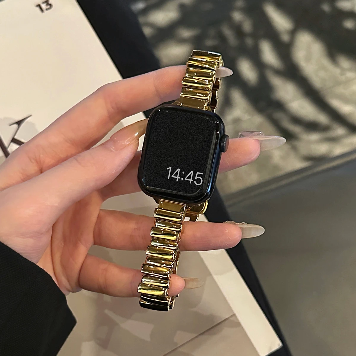 حزام معدني لساعة أبل 10 الترا 42 مللي متر 9 8 7 الفرقة 46 مللي متر 45 مللي متر 41 مللي متر النساء حزام سوار iWatch سلسلة 6 SE 40/44/49 مللي متر حزام الساعات