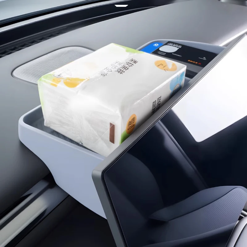 ل XPENG Xiaopeng G7 2025 2026 صندوق تخزين السيارة خلف الشاشة التحكم المركزي ETC قوس صينية الأنسجة صندوق الملحقات الداخلية #2